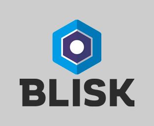 Blisk logo with text vertical