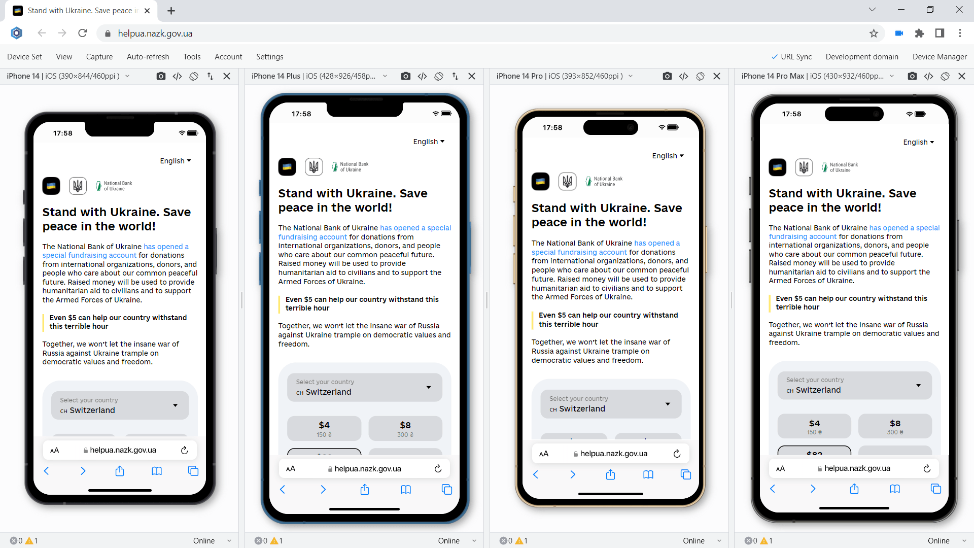 Multi-device test on iPhone 14-series