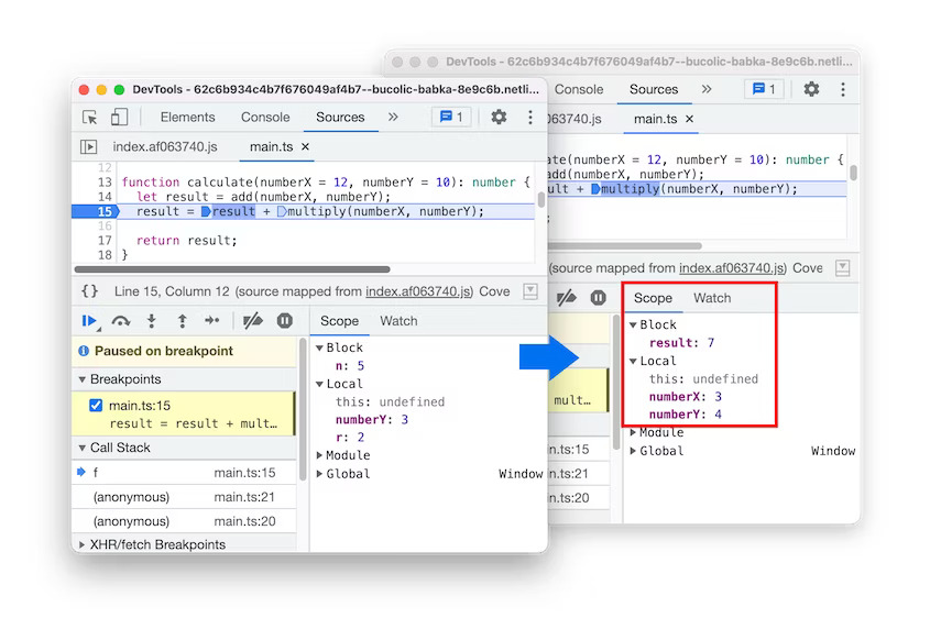 Breakpoints now work in inline <script> with sourceURL annotations in Blisk 20.0.176.140